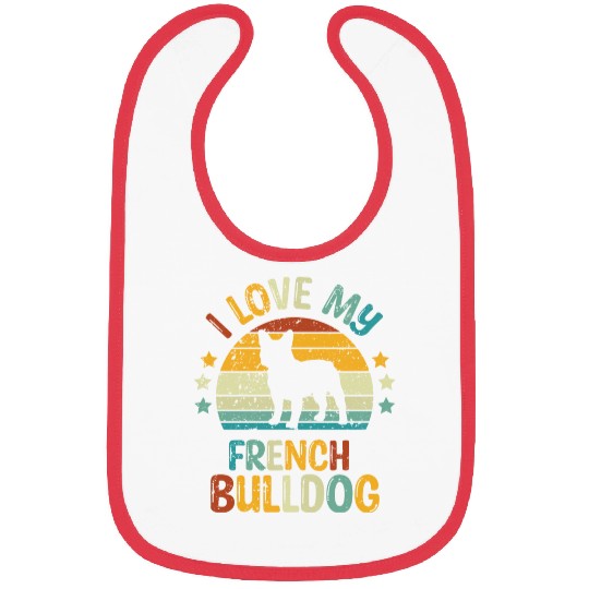 I Love My French Bulldog Bibs