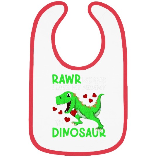 I Love My Mommy Rawr Dinosaur Mom Mother's Day Bibs