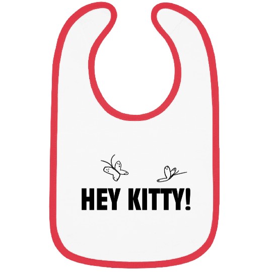 Hey kitty White Bibs