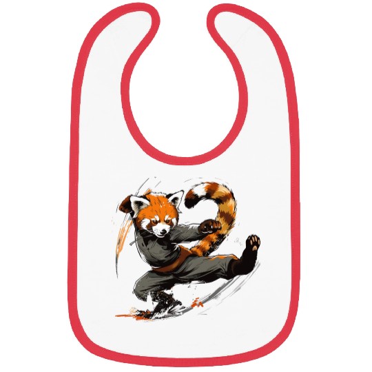 High Kick Red Panda Bibs