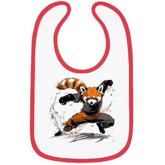 High Kick Red Panda Bibs
