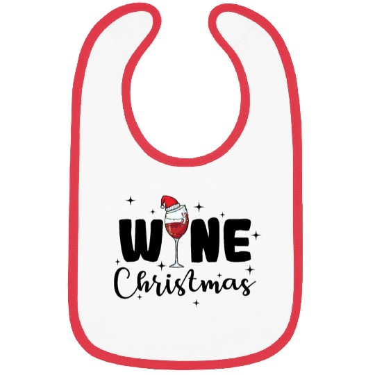 Wine Christmas Xmas Bibs