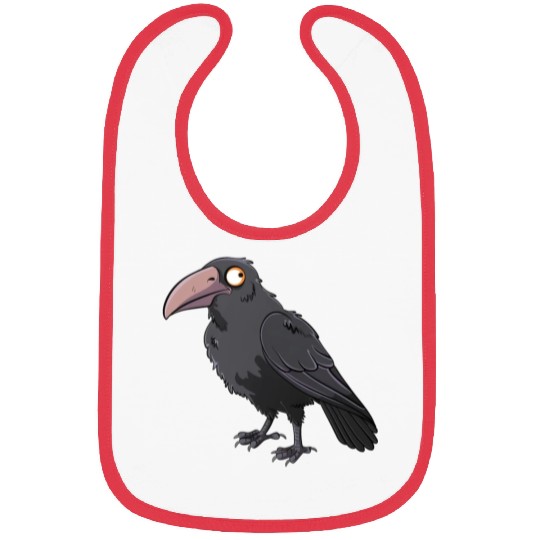 Majestic Raven with Orange Eyes Bibs