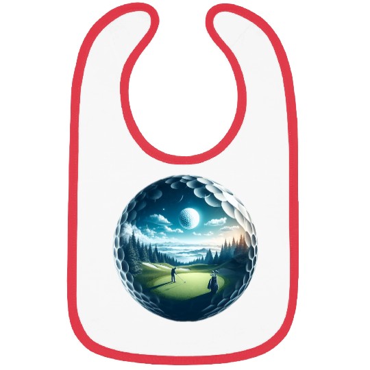 Twilight A Golf Dream Scape Surreal Golfing Course Bibs