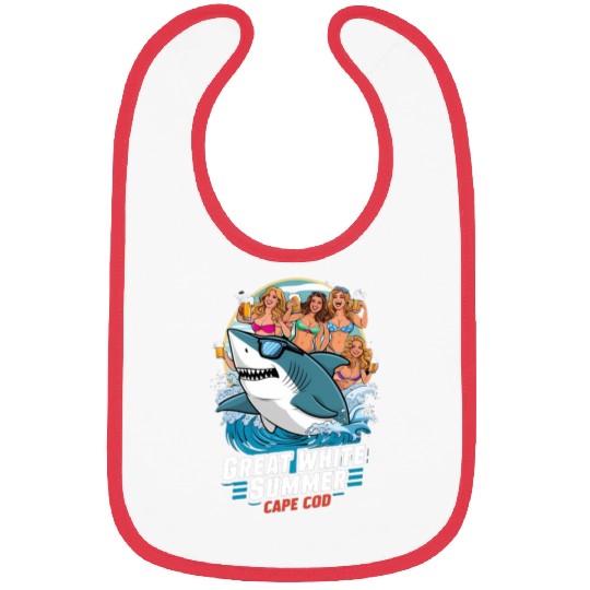 Stylish Great White Shark Bibs (Cape Cod)