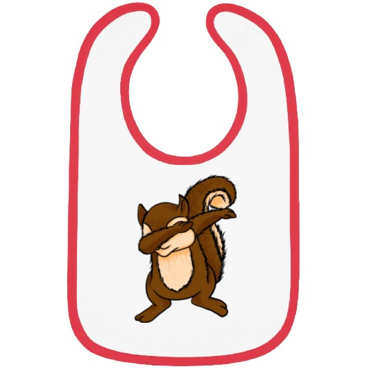 Dabbing Squirrel Funny Chipmunks Dab Animal Lover Bibs