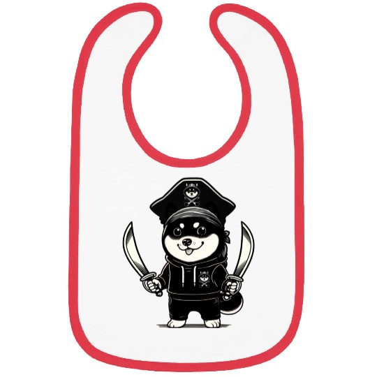 Shiba Inu Pirate Bibs