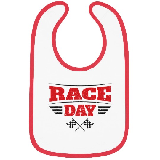 Race Day Car Racing Checkered Flag Bibs