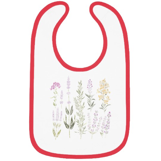 Spring Flower Girl Floral Lavender Flowers Summer Bibs