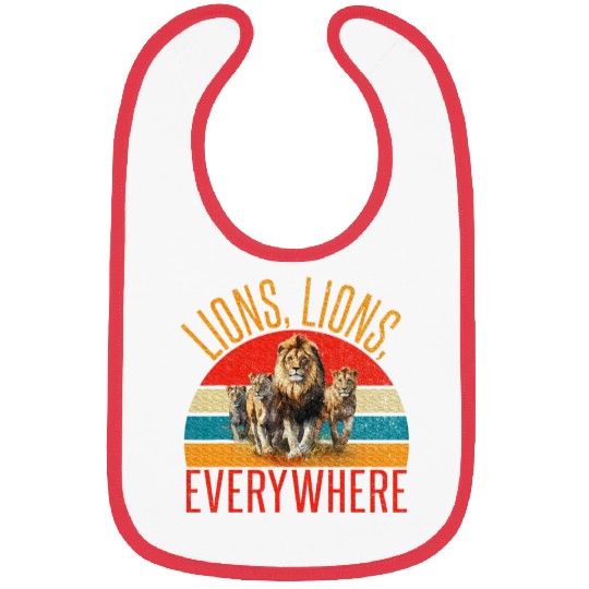 Lions Lions everywhere Lion Bibs