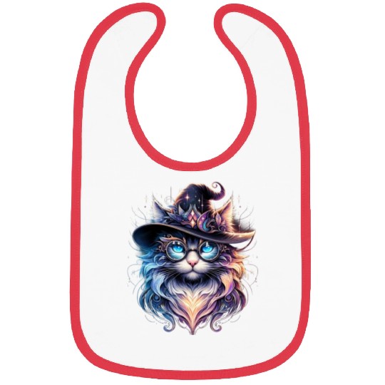 Cat Fantasy "Enchanted Wizard Cat" Bibs