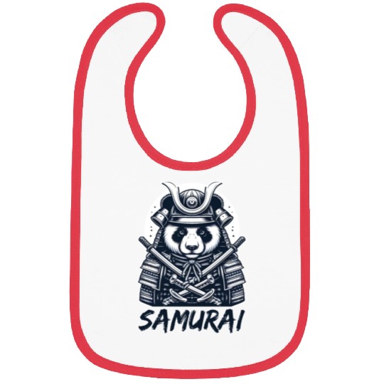 Warrior Panda: Embrace the Spirit of the Samurai Bibs