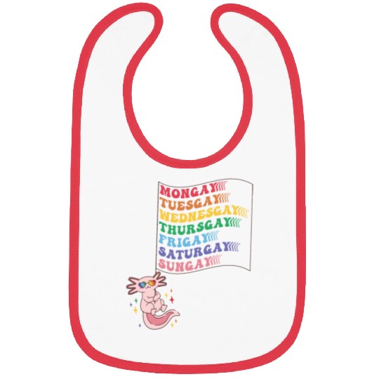 Cute Pride LGBTQ Axolotl - Dare to be Yourself Bibs
