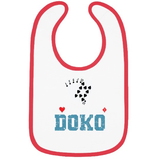 Play Doko Forced to Work Card Game Bibs