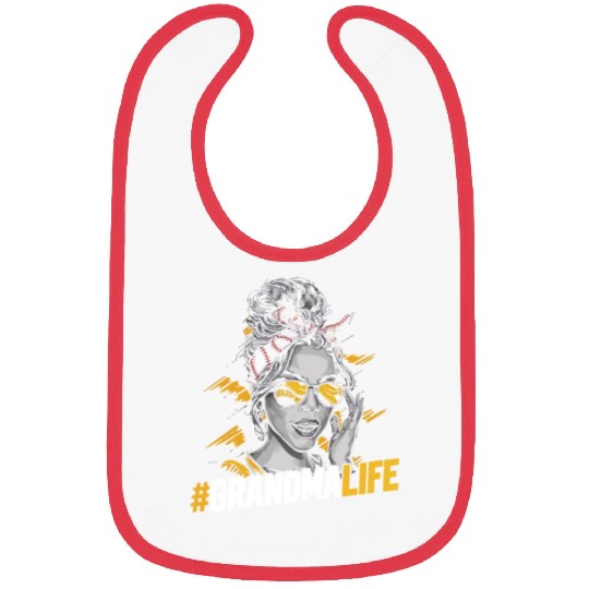 Baseball Grandma Grandmother Grandparents Day Bibs