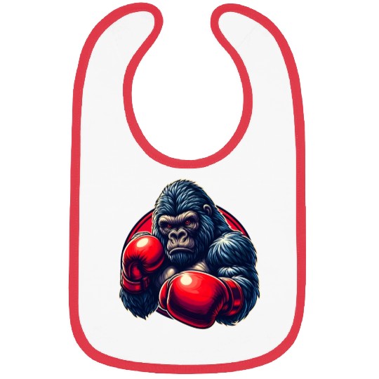 Boxing Gorilla Martial Arts Fighter Boxing Lover Bibs