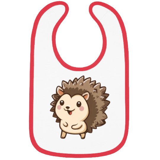 Adorable Smiling Hedgehog Graphic Bibs