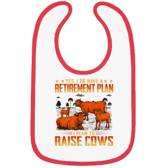 Farmer Beef Cows Retirement Plan Bibs