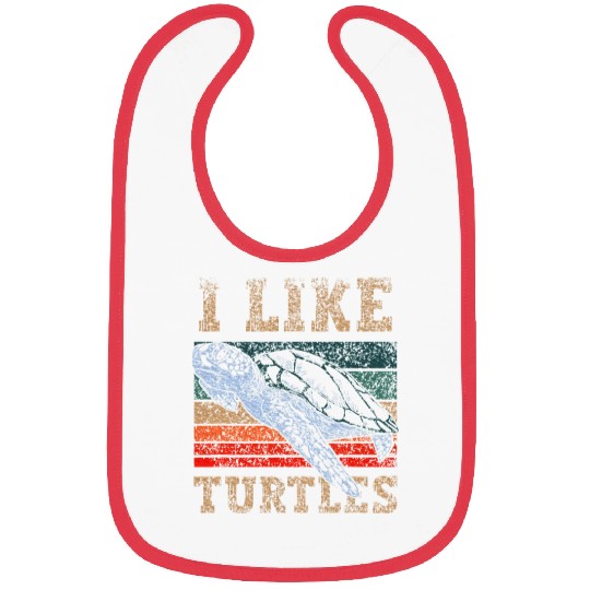I Like Turtles Lover Turtle Pet Animal Bibs