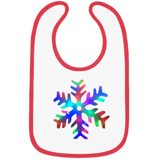 Colorful Rainbow Snowflake Bibs