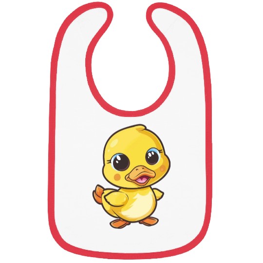 Adorable Yellow Duckling Happy Dance Bibs