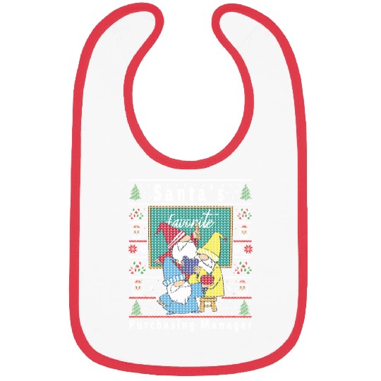 Santas Elfs Ugly Christmas Purchasing-Manager Bibs