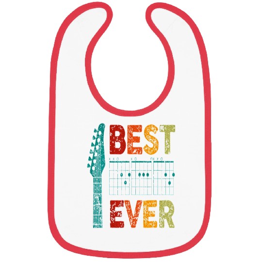 Best Dad Ever Guitar Chord Guitarist Father's Day Bibs
