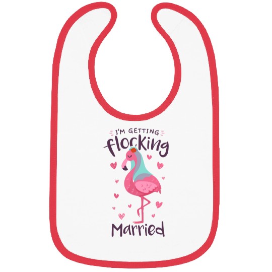 Flamingo Bride Flocking Married Matching Bibs