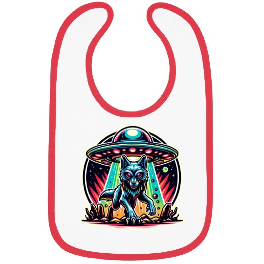 Alien wolf landing Bibs