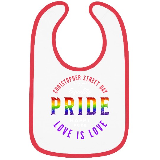 Love Is Love Gay Pride Colors Of Rainbow LGBTQ+ Bibs
