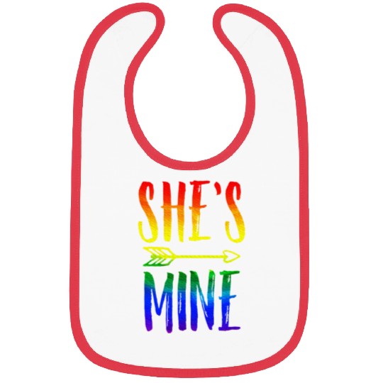 I'm Hers She's Mine LGBT Pride Lesbian Couple Bibs