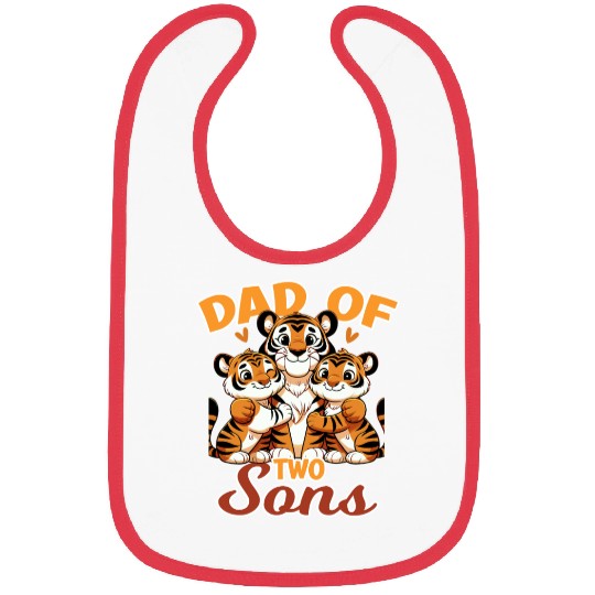 Strong Tiger with Tiger Kid for a Dad Bibs