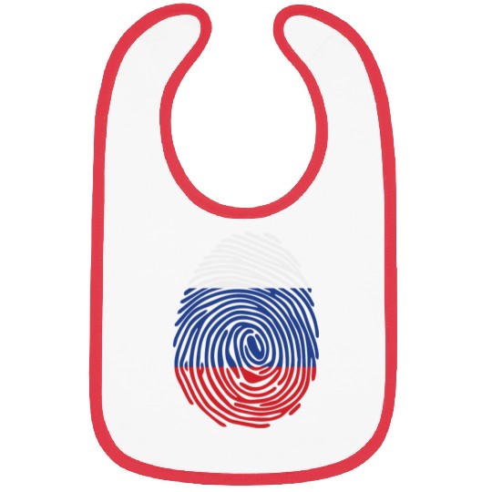 Russian fingerprint flag Bibs