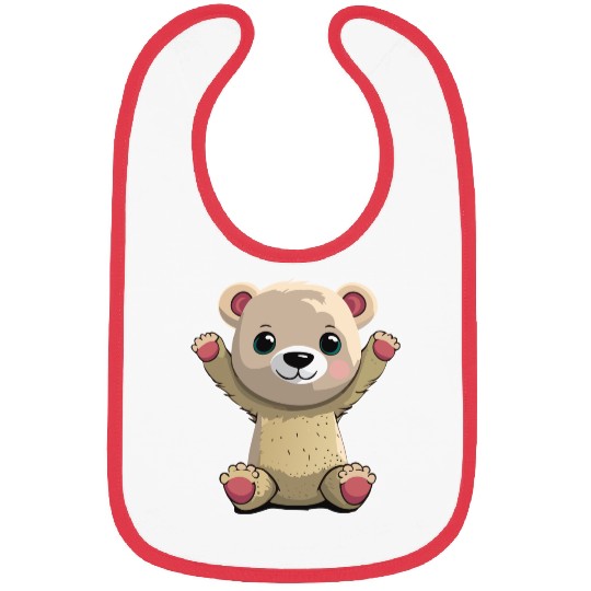 Cute Cub Bear Drawing Bibs