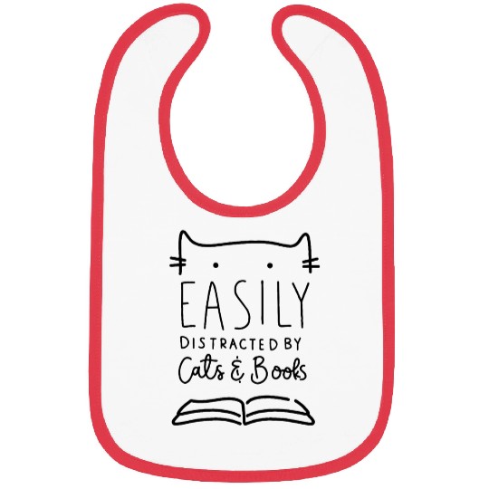 Cat Lover, Cats And Books, Book Lover Bibs