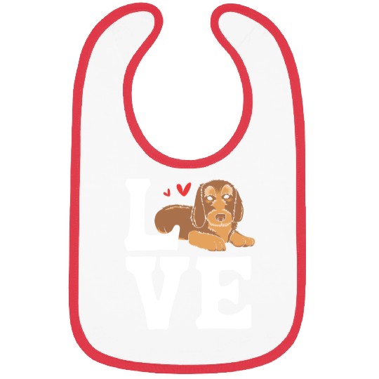 Wirehaired Dachshund Owner I Love My Dachshund Bibs