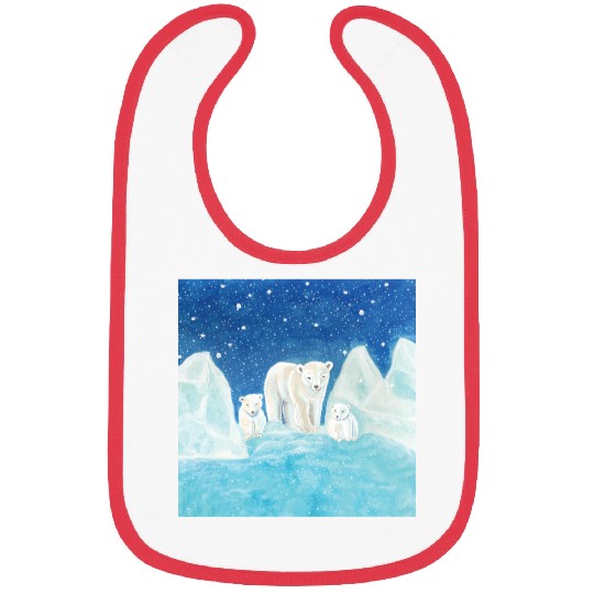 Polar Bears (Ursus maritimus) - Bear Mother & Cubs Bibs