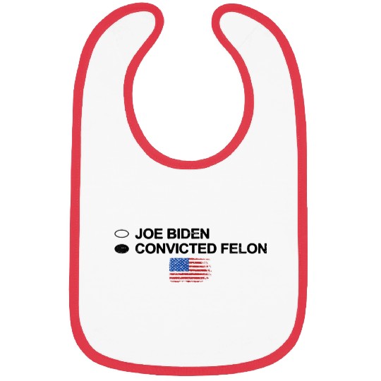 Joe Biden Vs Convicted Felon Funny 2024 Flag Bibs