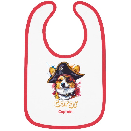 Captain Corgi Bibs