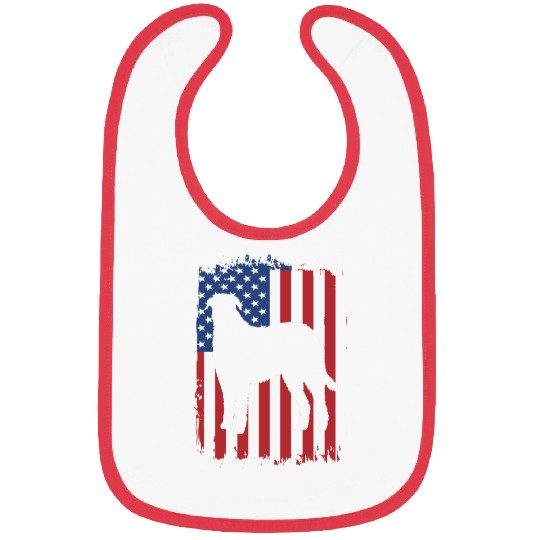 American Flag Patriotic Irish Wolfhound Dog Bibs