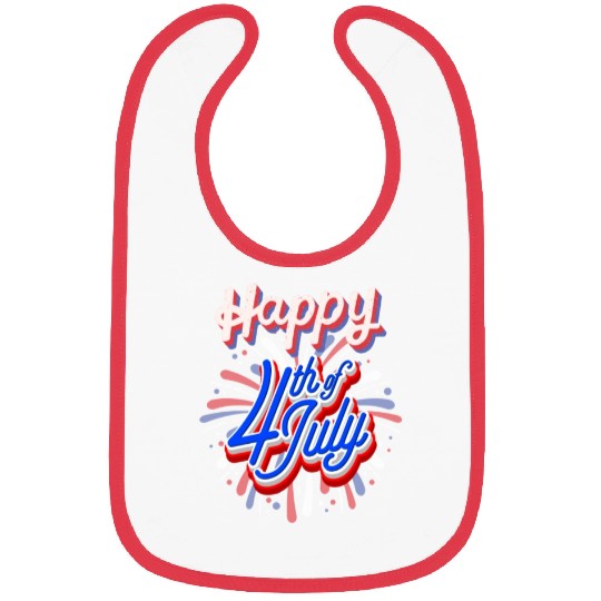 Happy 4th Of July Patriotic American Bibs