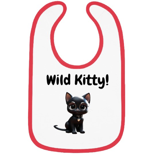 Wild Kitty funny Bibs