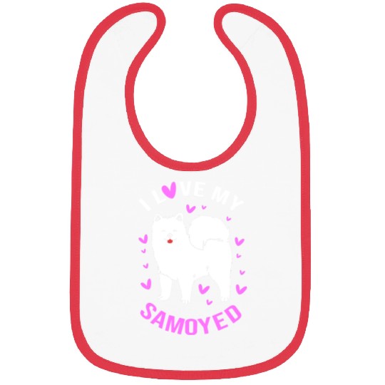 Dog Owner Pet Lover Dog Mom I Love Samoyed Bibs