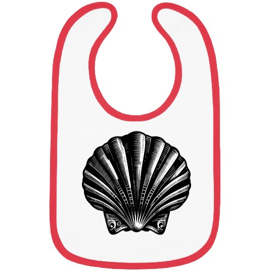 Scallop shell, symbolic of the Way of St. James Bibs