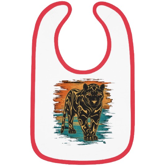 Sunset Panther Bibs