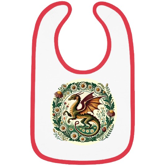 Daisy Flower Dragon Bibs
