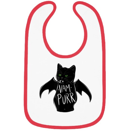 Vampurr Spooky funny black Bibs