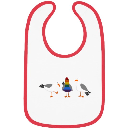 Seagull LGBT Gay Lesbian Rainbow Flagge Bibs