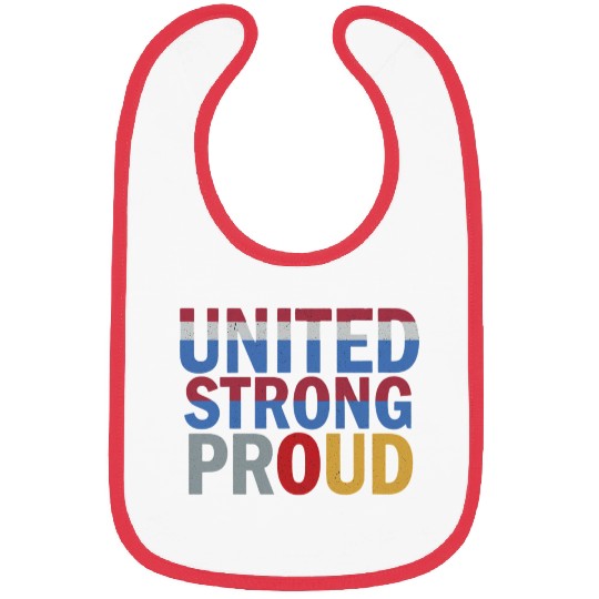 Patriotic United Color Block Design Bibs
