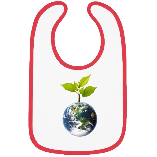 Planet Earth with beautiful freshness growth tree Bibs